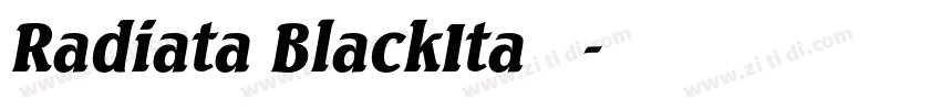 Radiata BlackIta 字体字体转换